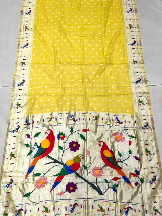More Popat Cotton Paithani Saree