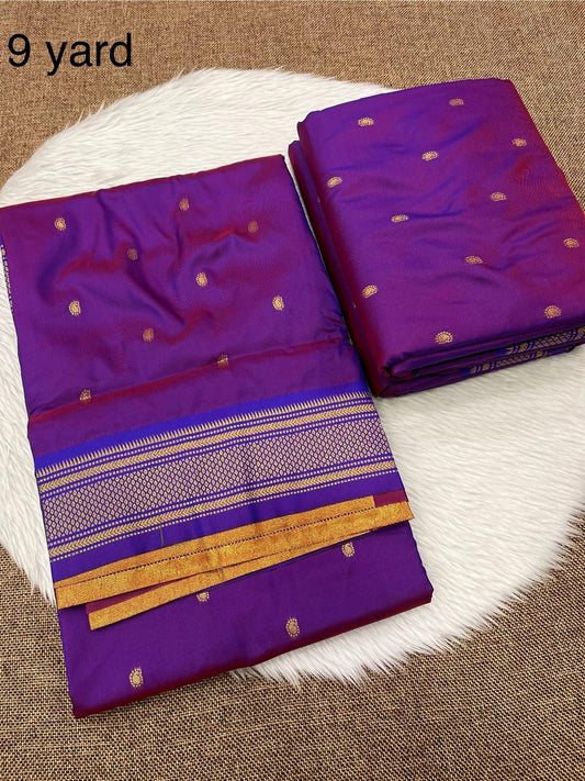 9 yard double pallu saree