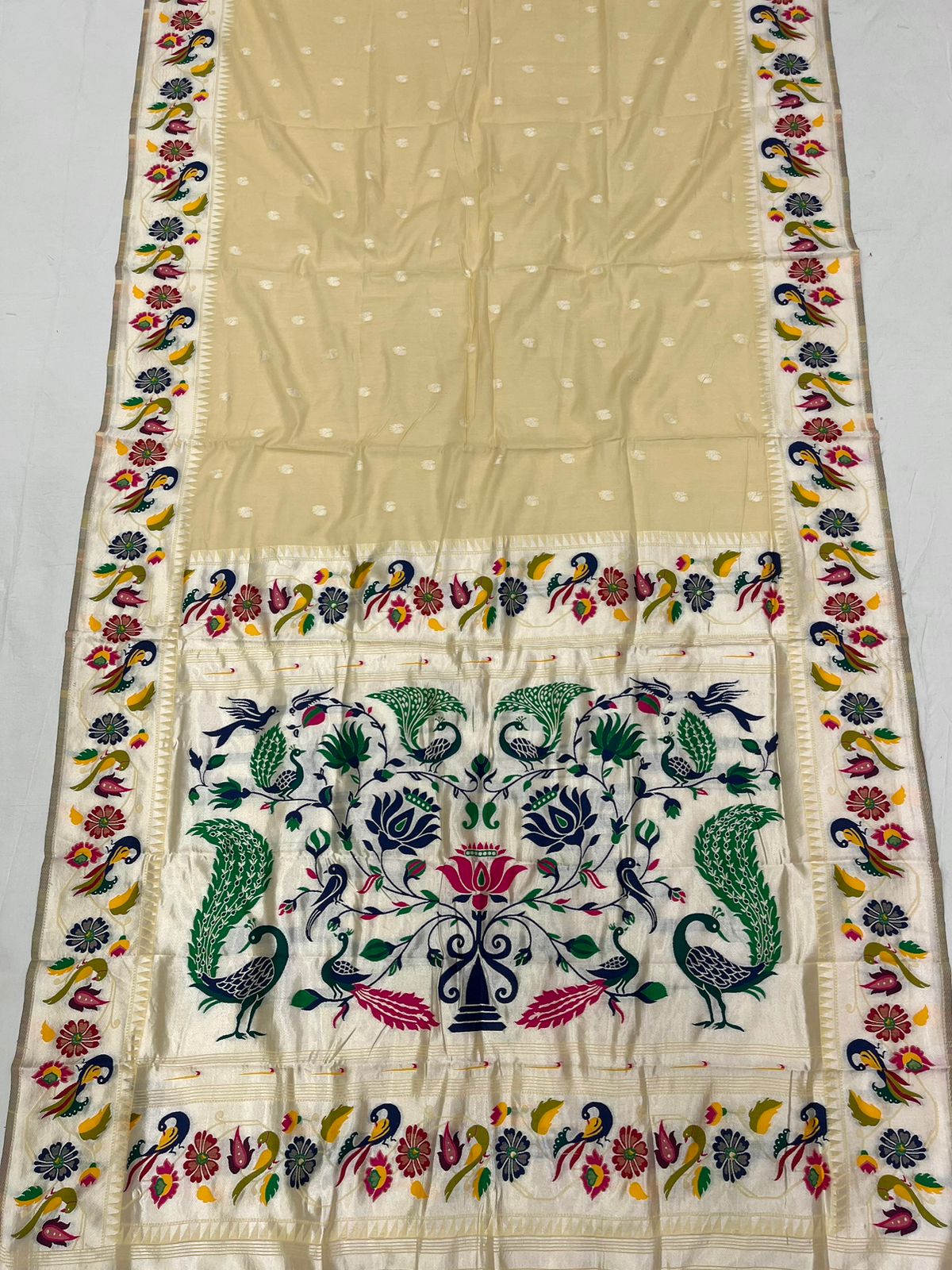 Peacock Border Saree
