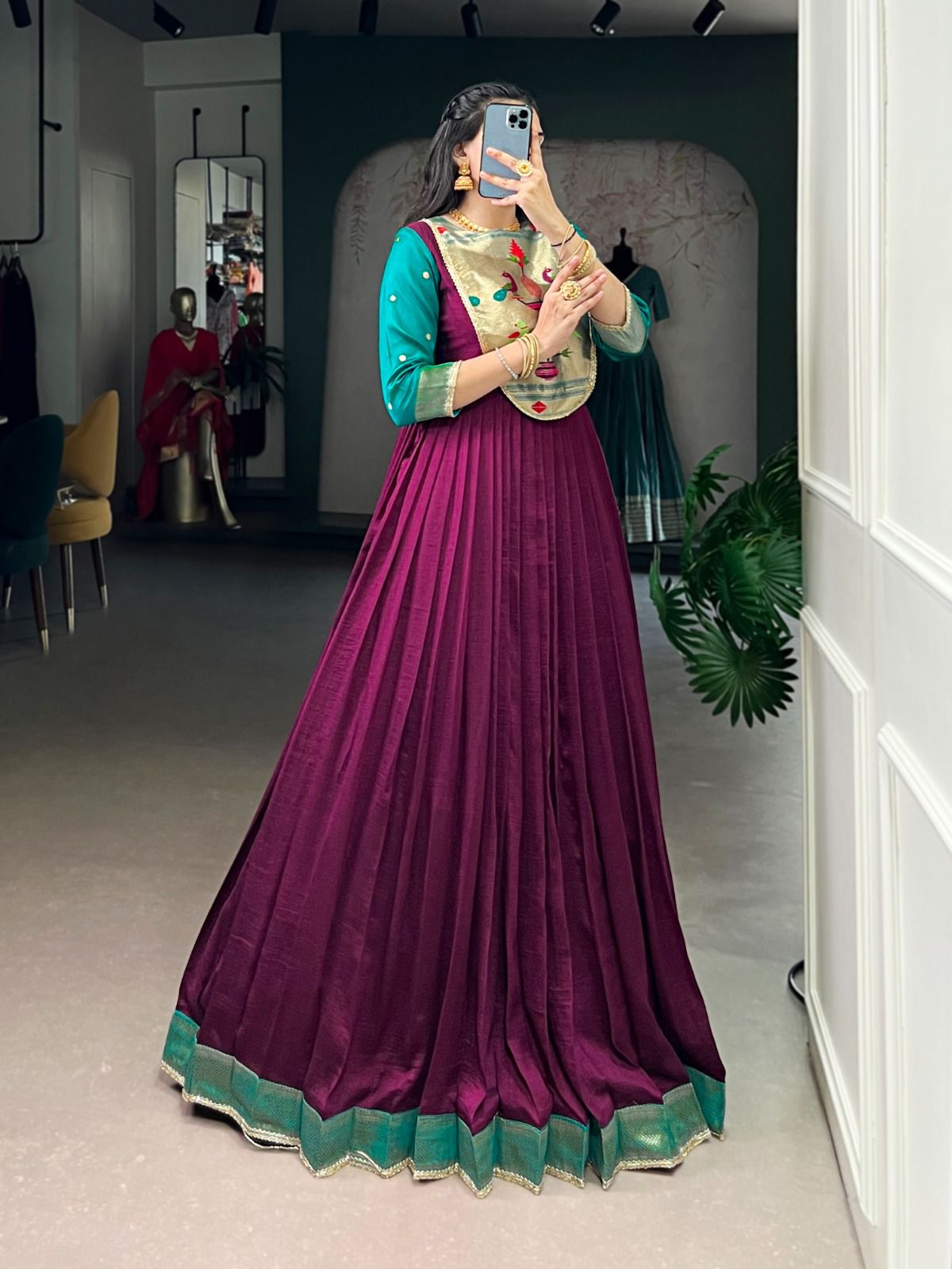 Paithani Long Dress