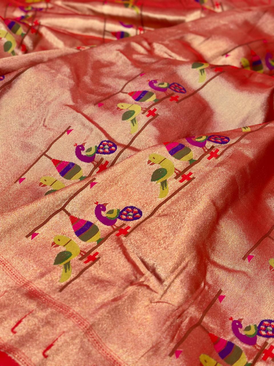 Allover Paithani Brocket Fabric