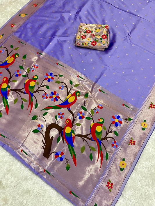 Kanchivaram Soft Silk Paithani Saree