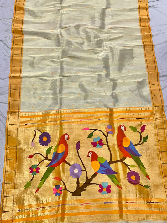 Self Muniya Border Paithani Saree