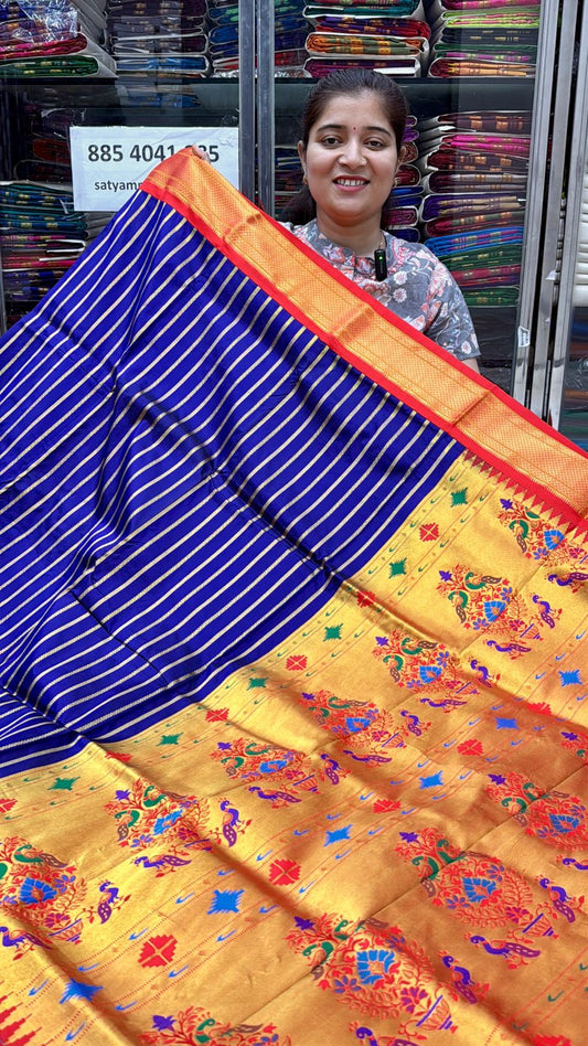 Pure Silk Kadiyal Border Paithani
