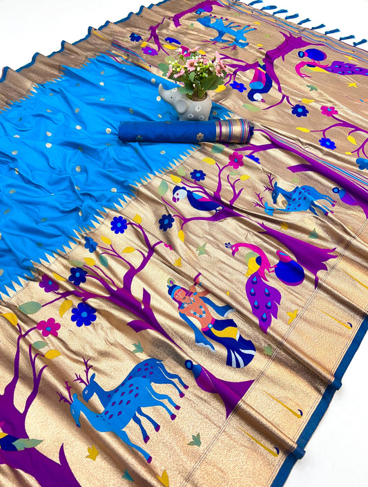 Krishna Paithani Saree