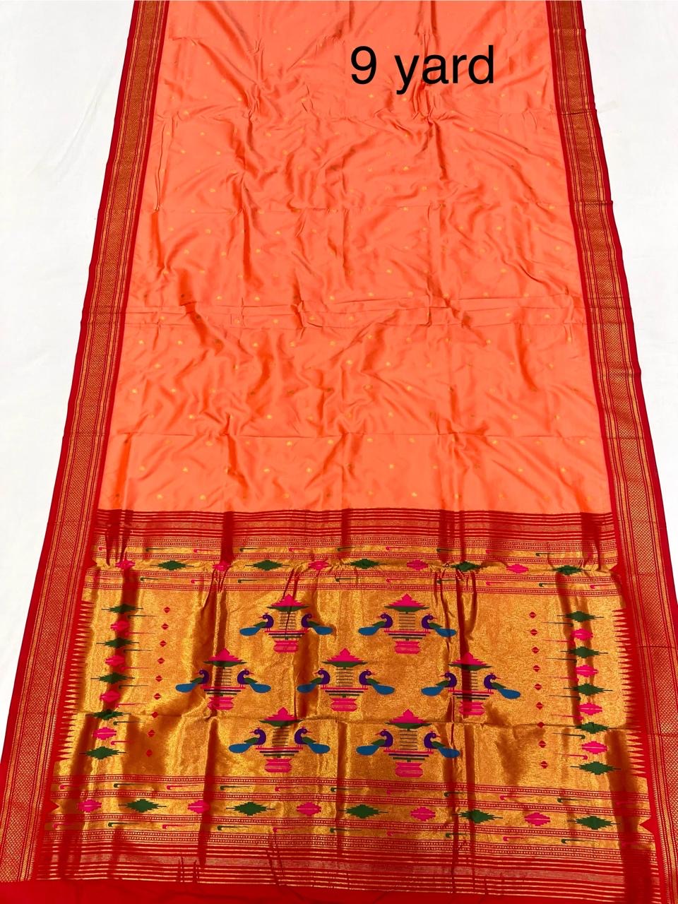 9 yard double pallu saree