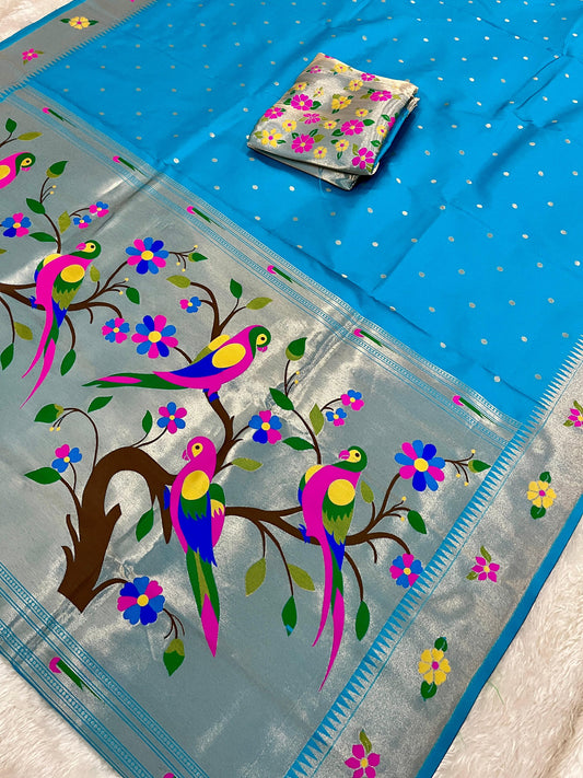Kanchivaram Soft Silk Paithani Saree