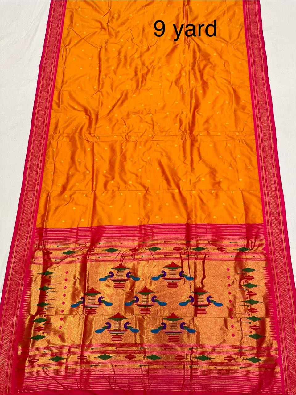 9 yard double pallu saree