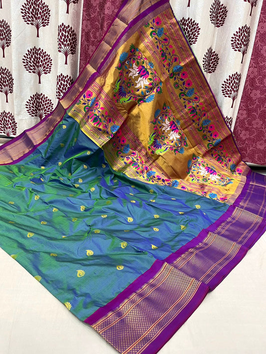 New Kadiyal Border Paithani Saree