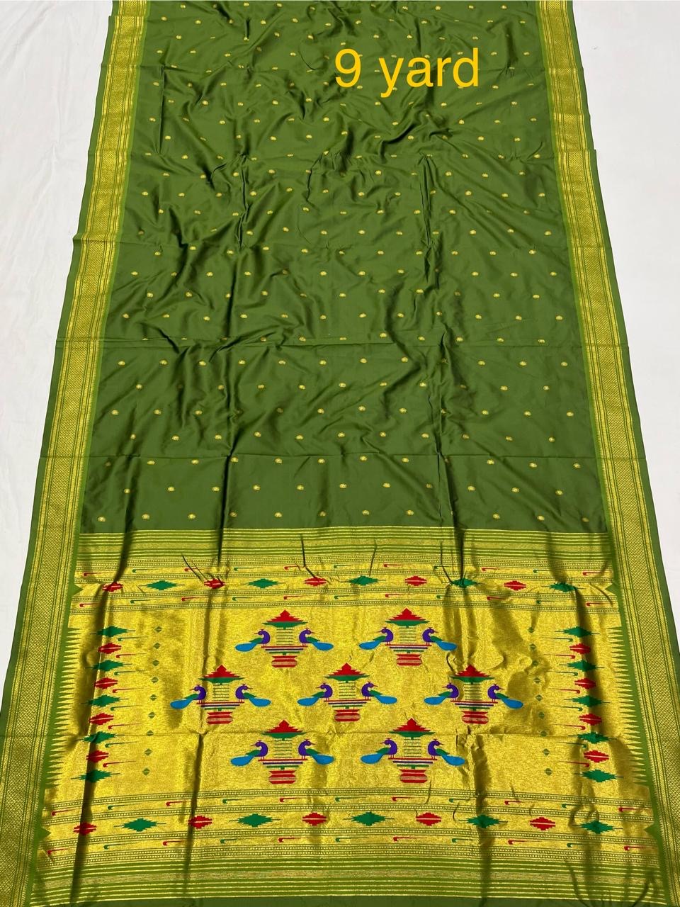 9 yard double pallu saree