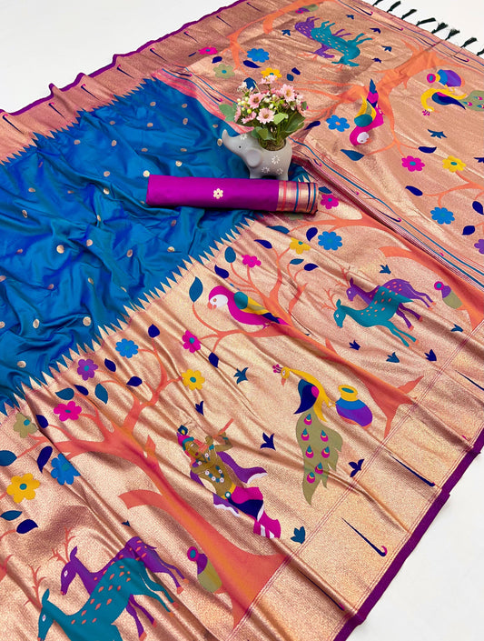 Krishna Paithani Saree