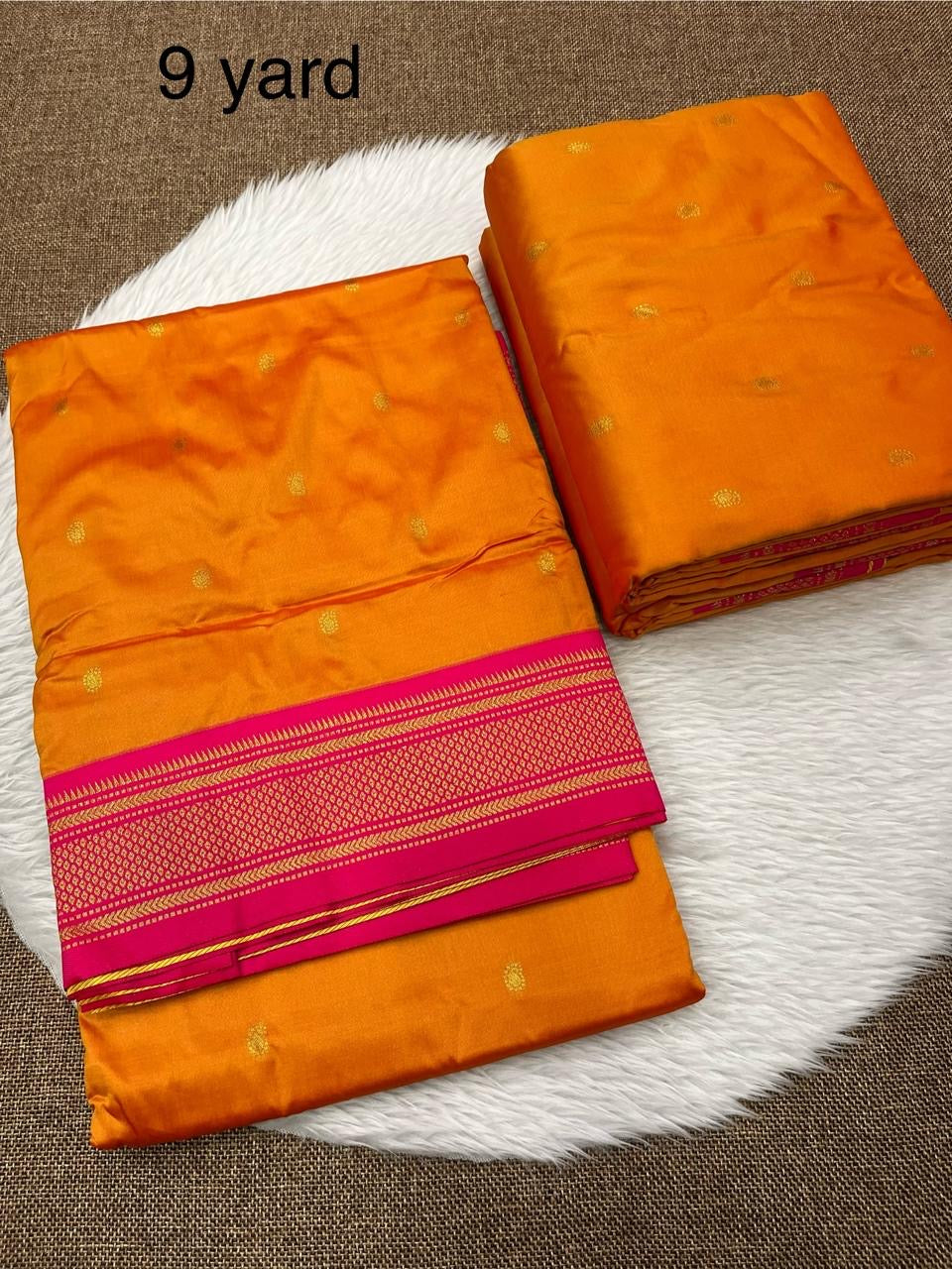 9 yard double pallu saree