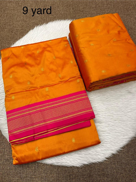 9 yard double pallu saree