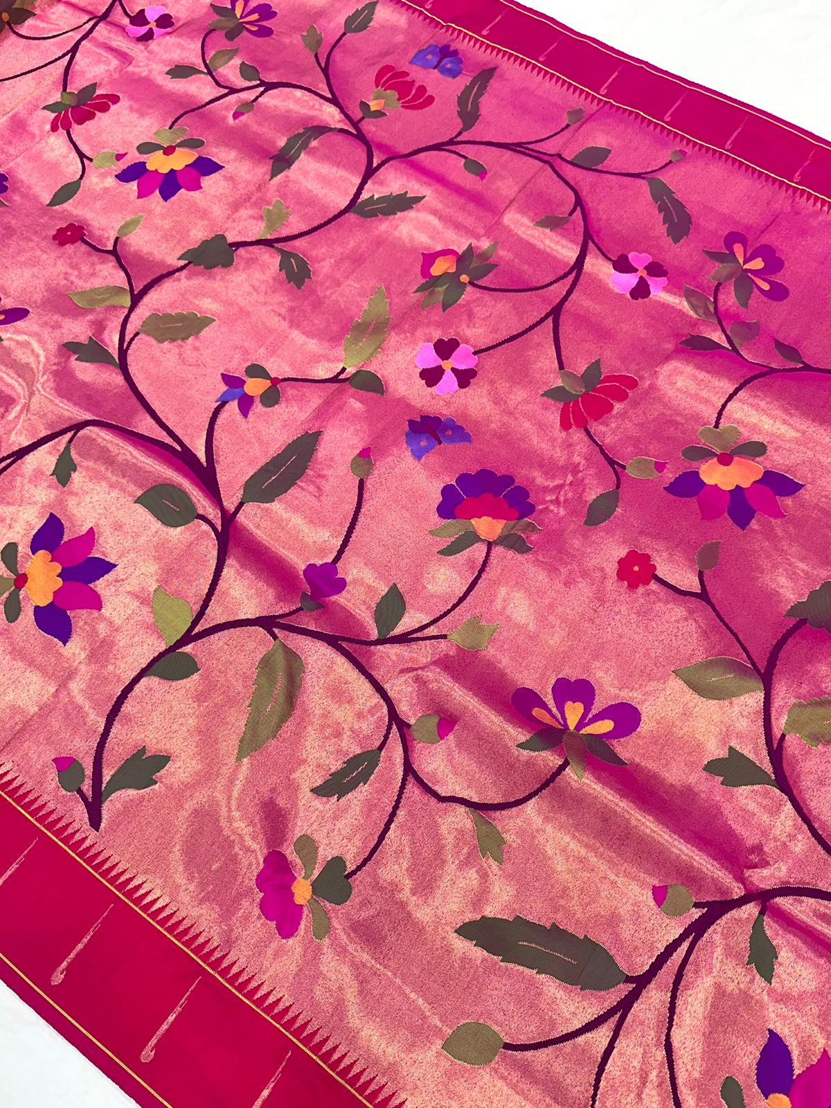 Paithani Tissue All Over Jaal Saree