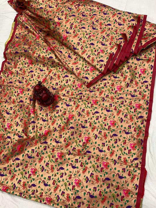 Allover Paithani Brocket Fabric