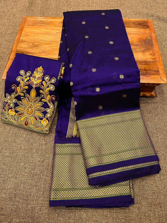 Kalanjali Paithani with Designer Blouse Pis