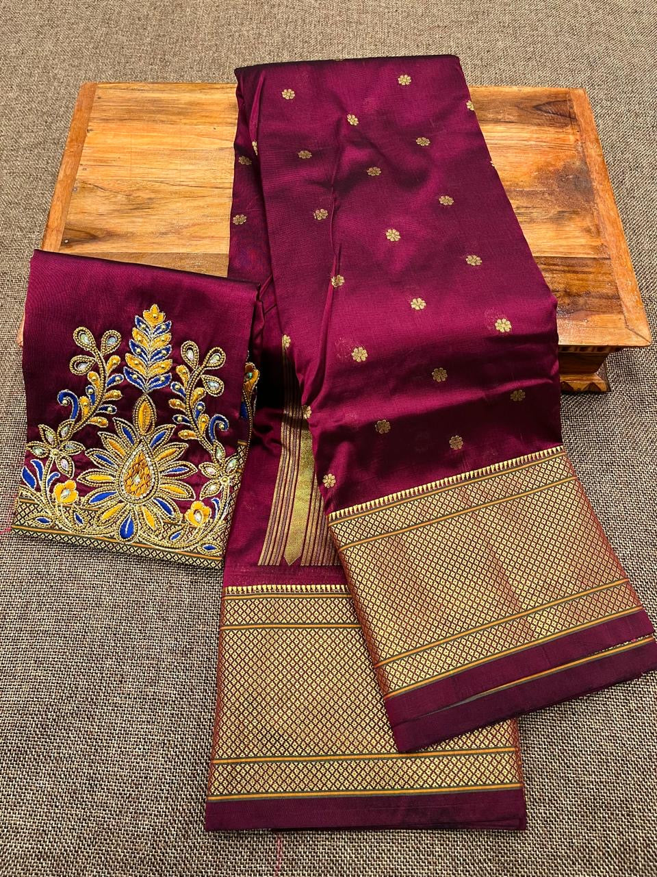 Kalanjali Paithani with Designer Blouse Pis