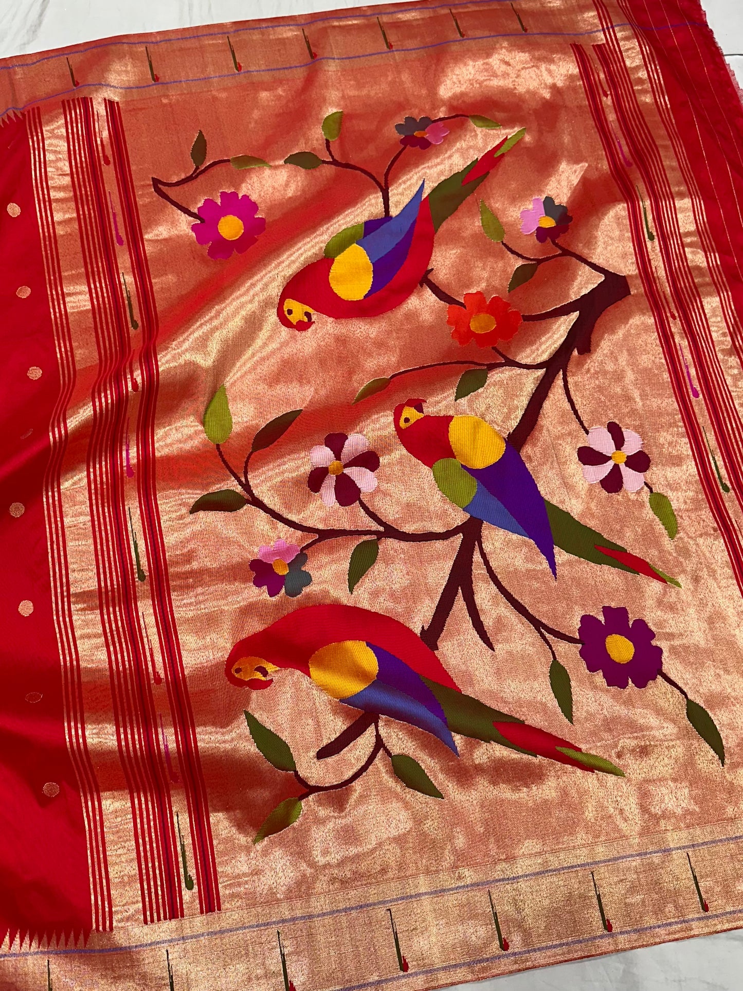 Muniya Border Paithani Saree