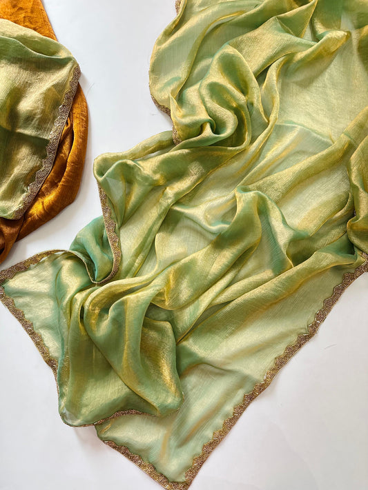 Golden Tissue Saree