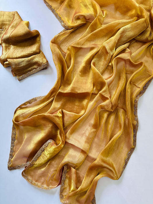 Golden Tissue Saree
