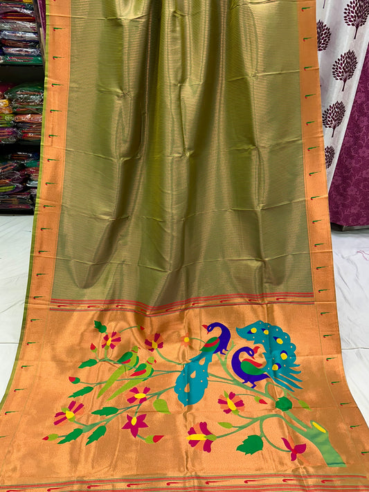 Lining Muniya paithani