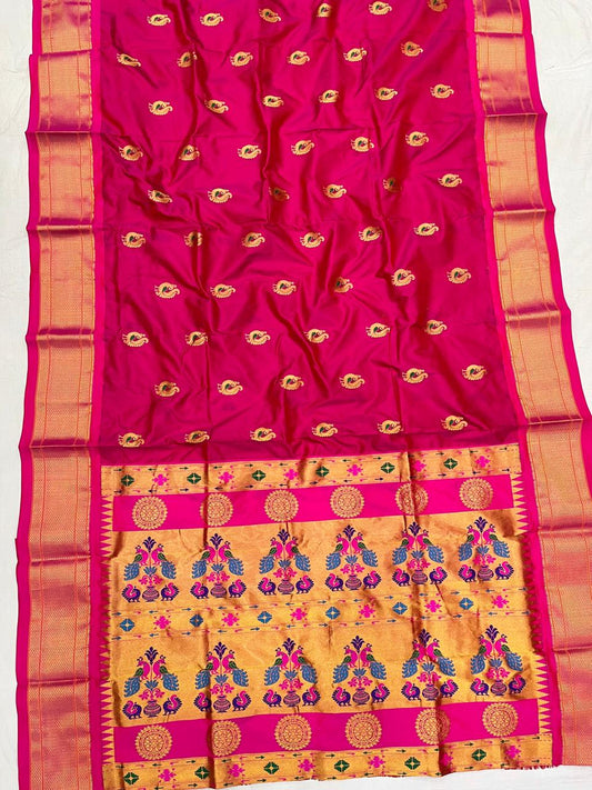 Mina Kadiyal Border Paithani Saree