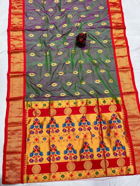 Mina Kadiyal Border Paithani Saree