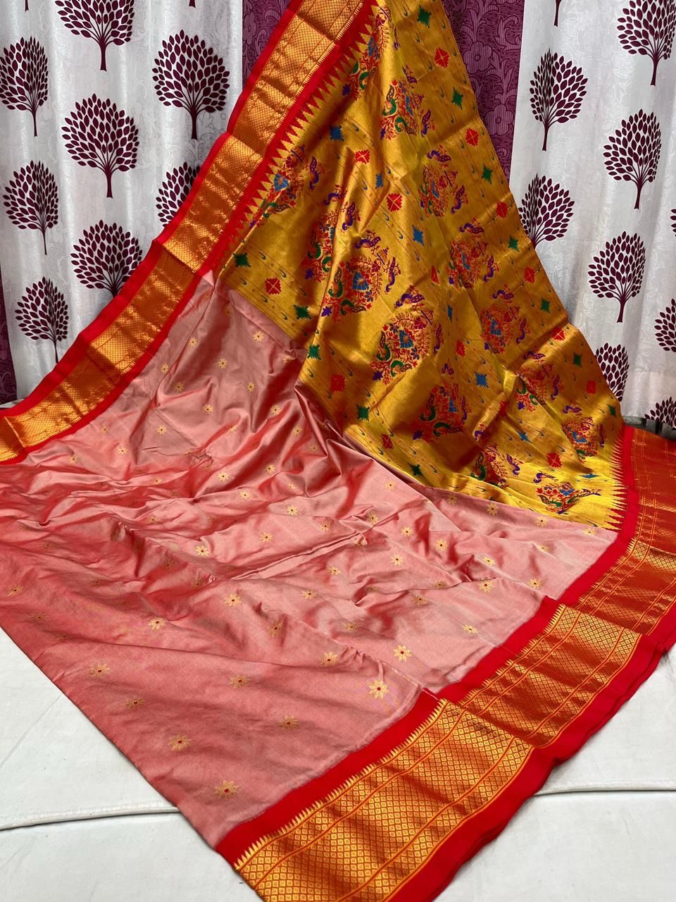 Kadiyal Border Paithani Saree