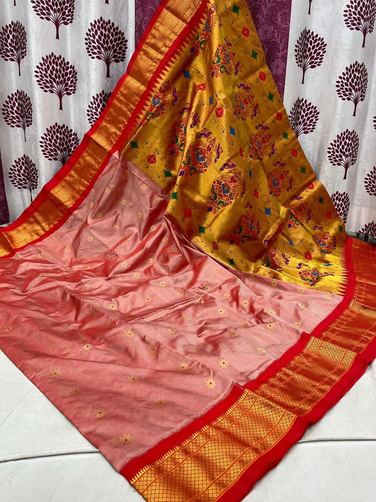 Kadiyal Border Paithani Saree