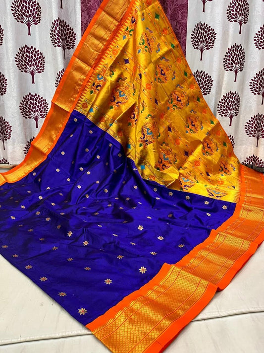 Kadiyal Border Paithani Saree