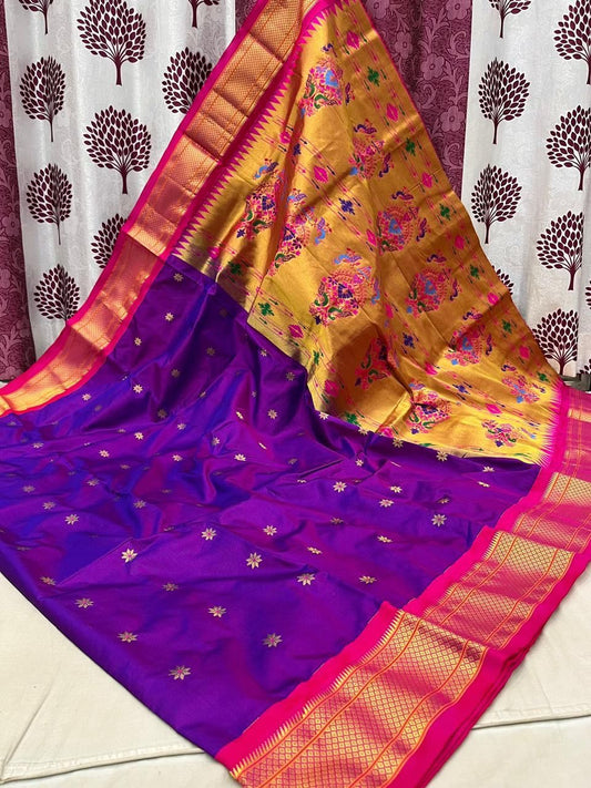 Kadiyal Border Paithani Saree