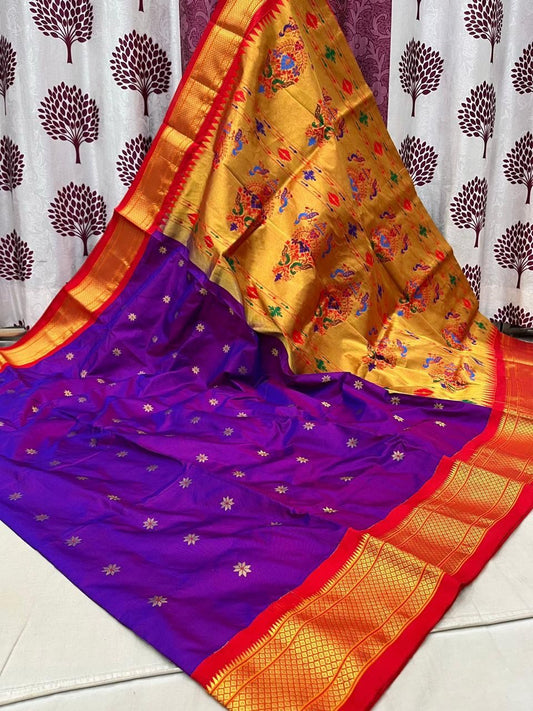 Kadiyal Border Paithani Saree