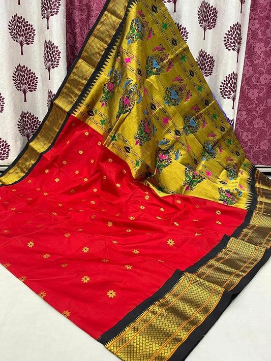 Kadiyal Border Paithani Saree