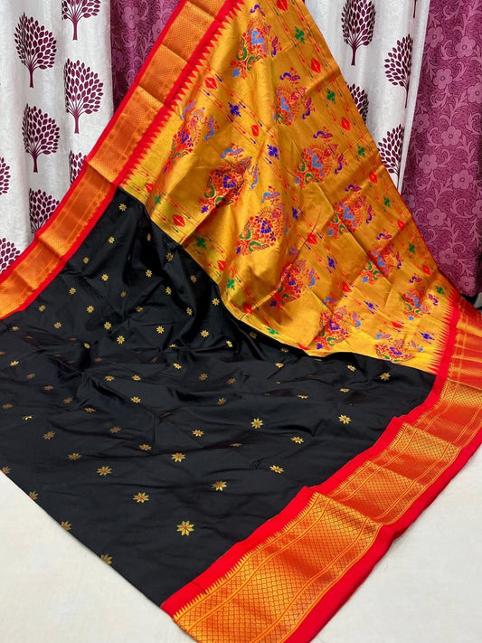 Kadiyal Border Paithani Saree