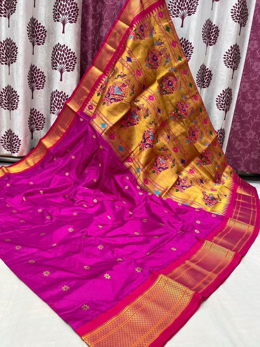 Kadiyal Border Paithani Saree