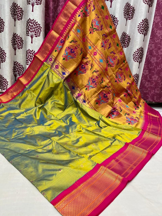 Kadiyal Border Paithani Saree