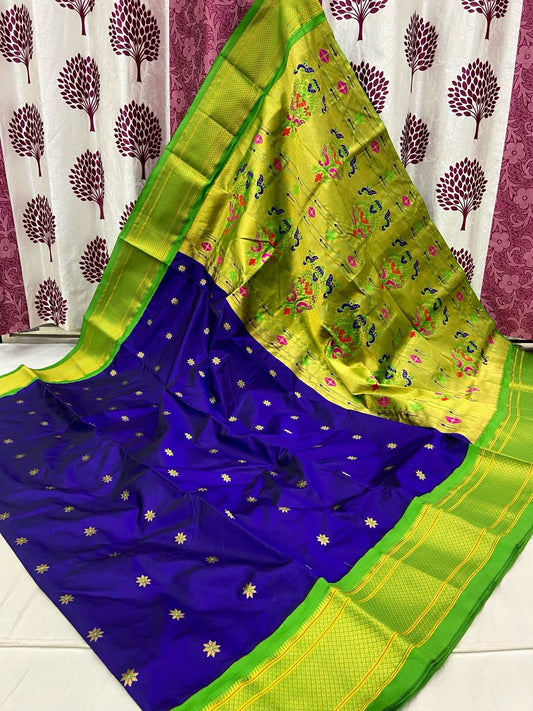 Kadiyal Border Paithani Saree