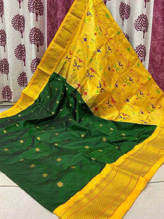 Kadiyal Border Paithani Saree
