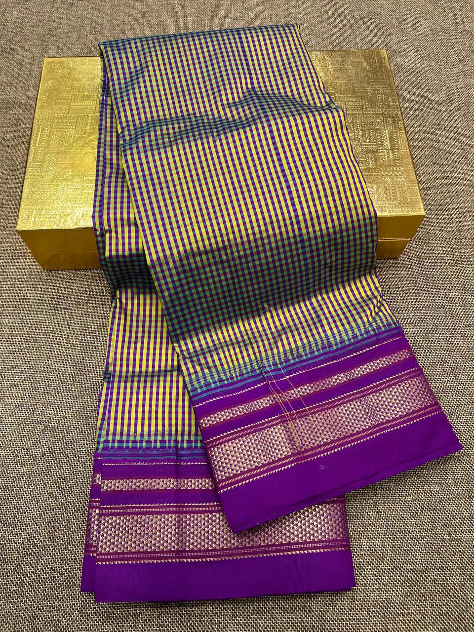 Pure Irkal Checks Saree