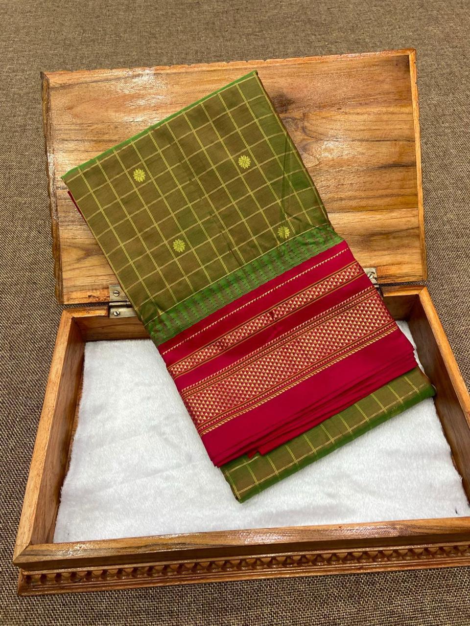 Pure Irkal Checks Saree
