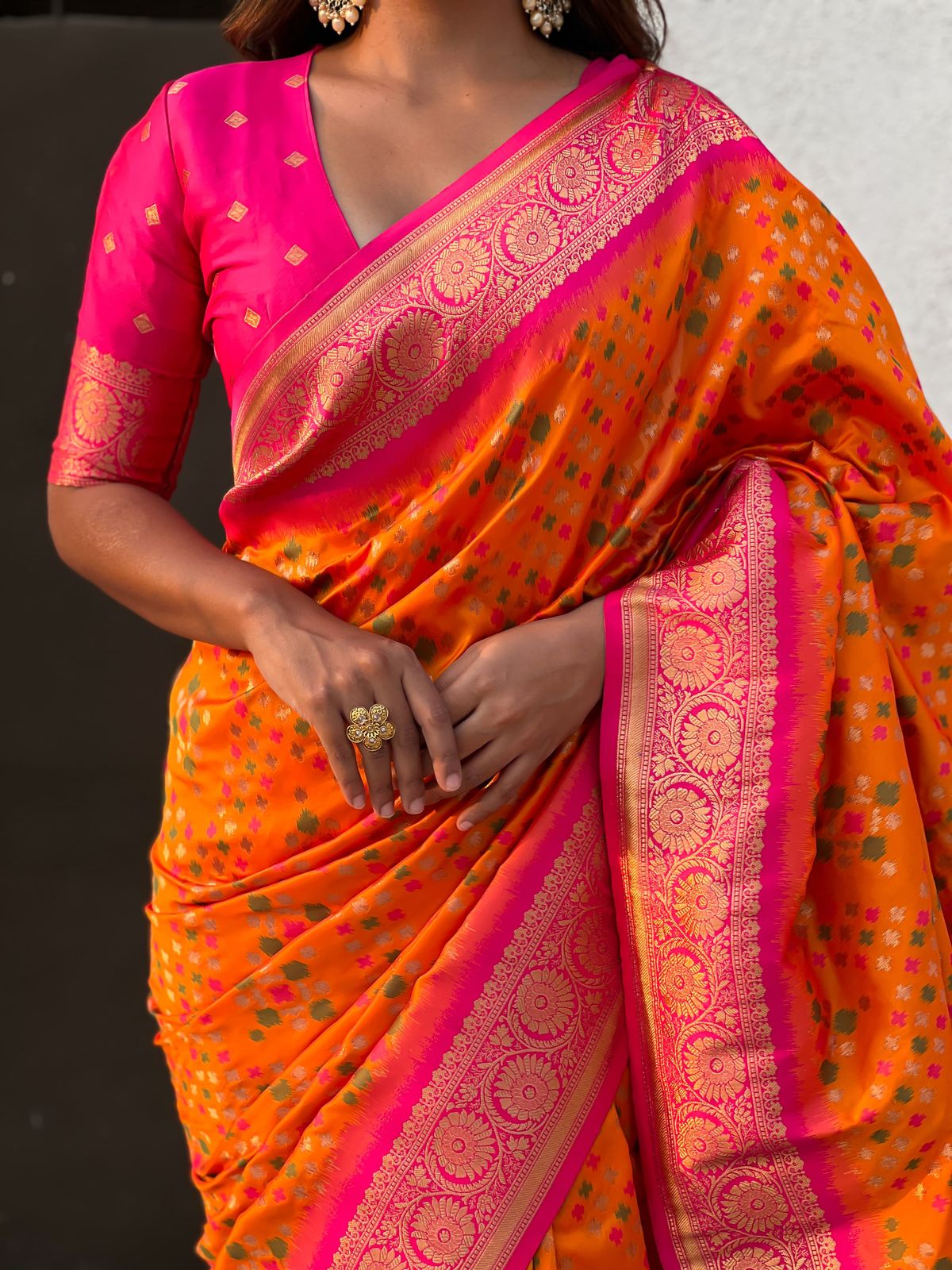 ZARI IKKAT PATOLA SAREES