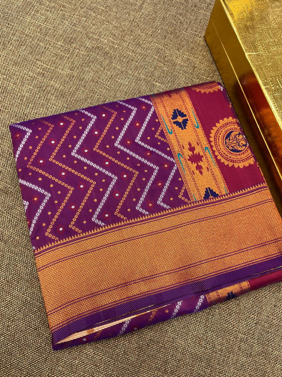 Bandhani Paithani Saree
