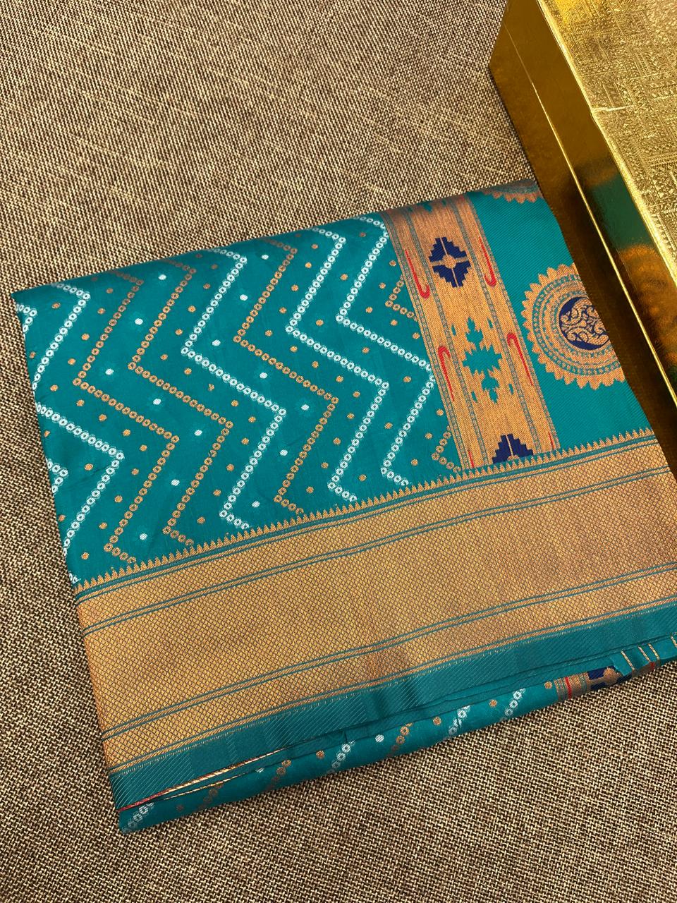 Bandhani Paithani Saree