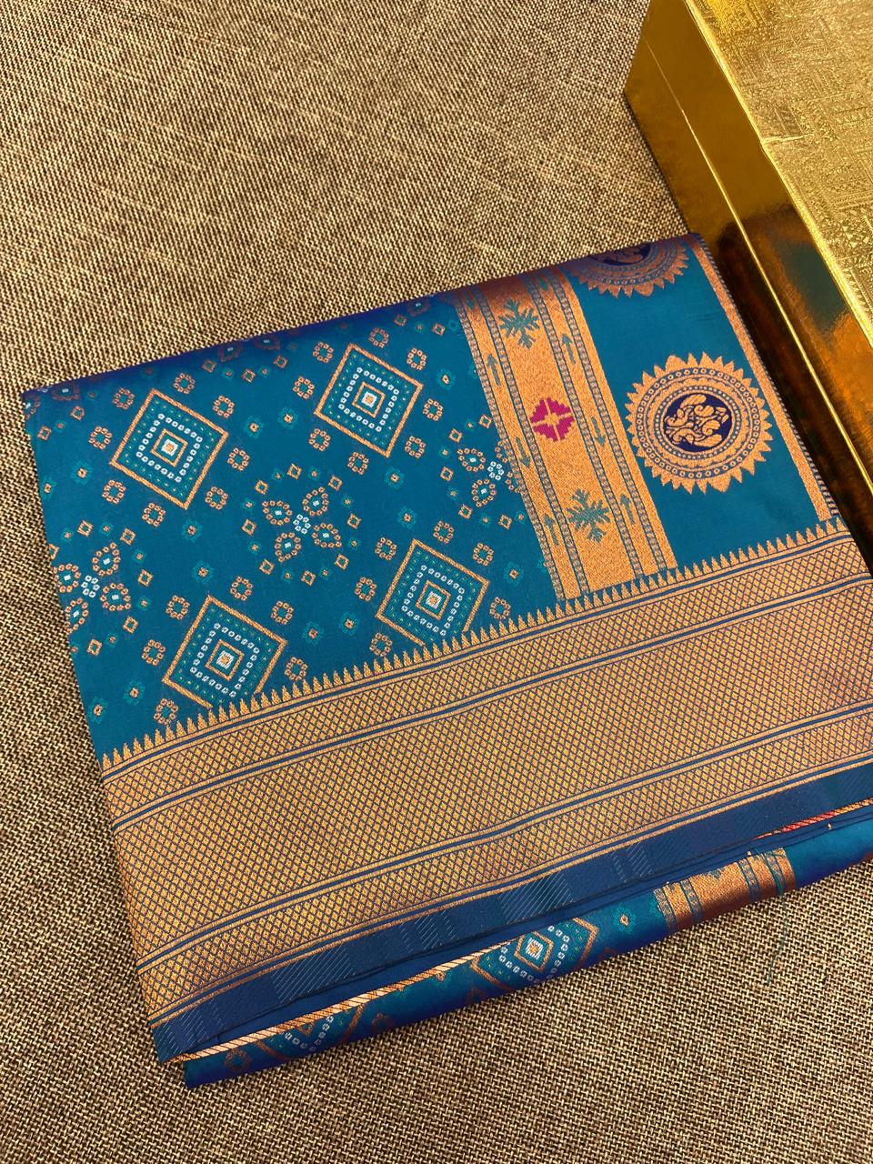Bandhani Paithani Saree