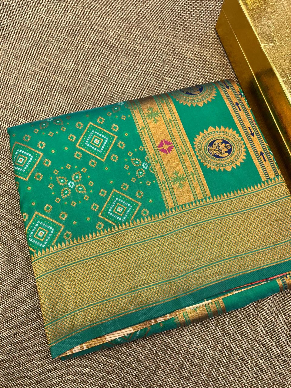 Bandhani Paithani Saree