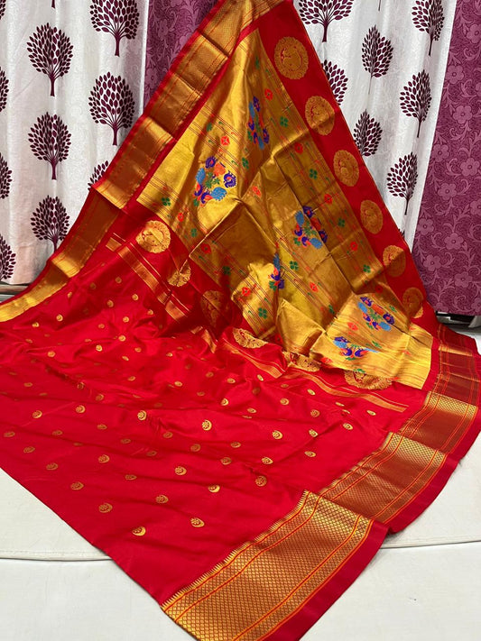 Kalanjali Chandrakor pure silk paithani