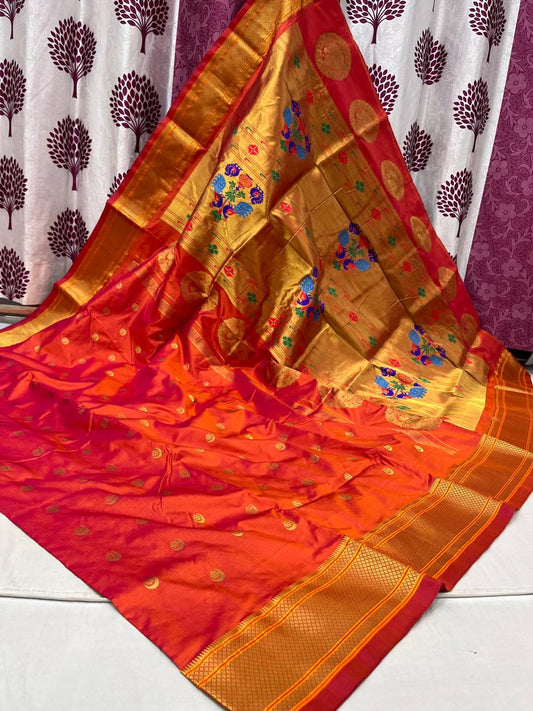 Kalanjali Chandrakor pure silk paithani