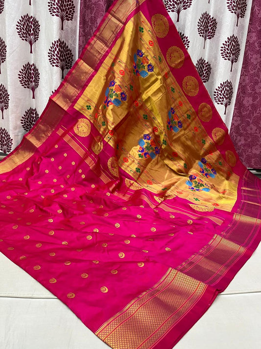 Kalanjali Chandrakor pure silk paithani