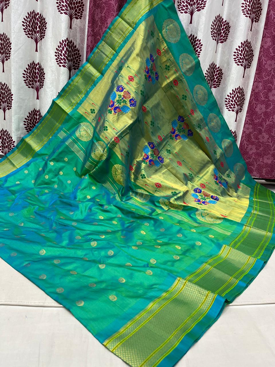 Kalanjali Chandrakor pure silk paithani