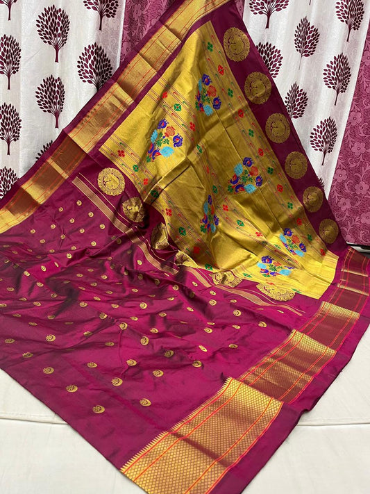 Kalanjali Chandrakor pure silk paithani